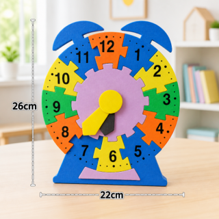 Reloj goma eva 22x26cm en bolsa