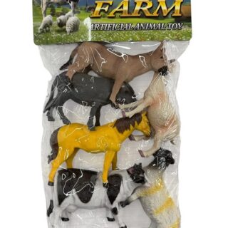 Animales granja bolsa x6 grande