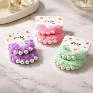 Colita de pelo c/perla x2pcs