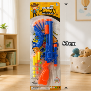 Rifle-pistola lanza dardo/bolita 53cm en blister