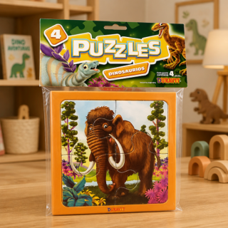 Rompecabezas duravit dinosaurios 4 piezas