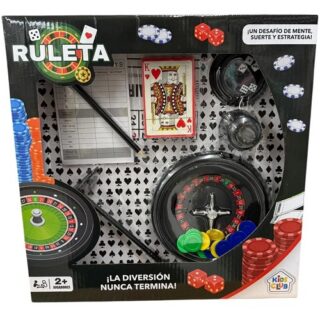 Ruleta en caja con accesorios