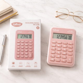 Calculadora portatil TALBOT 8 digitos ROSA