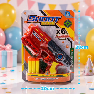 Pistola lanza dardo x6 20x28cm en blister