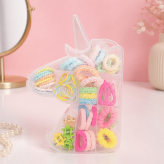 Set colitas y hebillas estuche unicornio