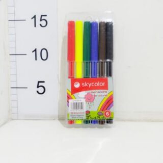 Marcador skycolor x 6 colores surtidos