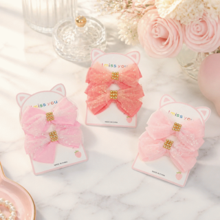 Colita de pelo moño c/diamante x2pcs