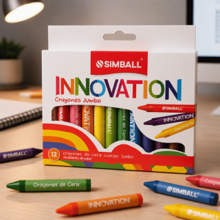Lap.de cera crayon SIMBALL x12pcs
