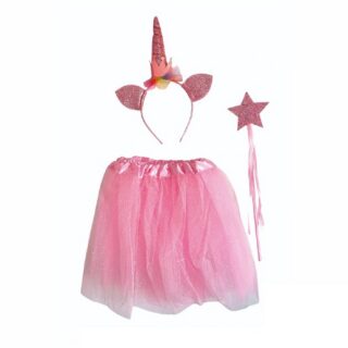 SET DISFRAZ TUTU UNICORNIO - 3 PIEZAS